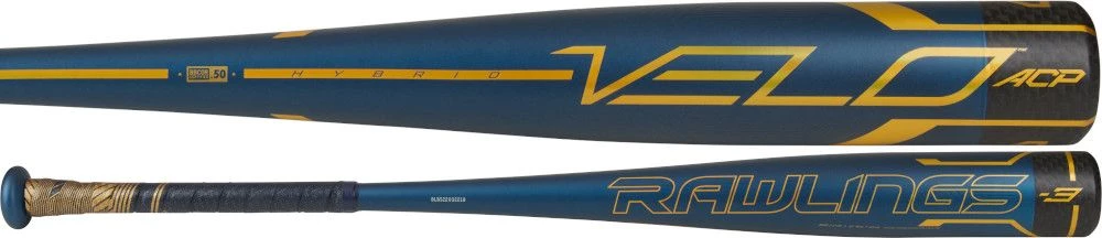 2022 Rawlings Velo ACP Adult Balanced BBCOR Baseball Bat (-3oz) BB1V3
